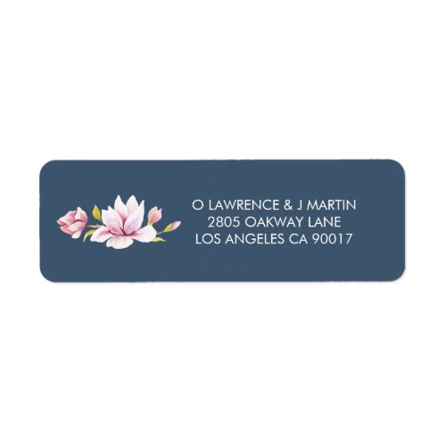 Elegant Magnolia Watercolor Floral Label