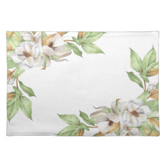 Elegant Magnolia Watercolor Placemat