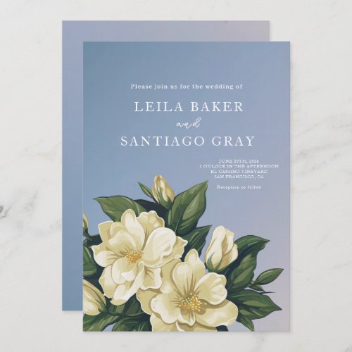 Elegant Magnolia Wedding Invitation