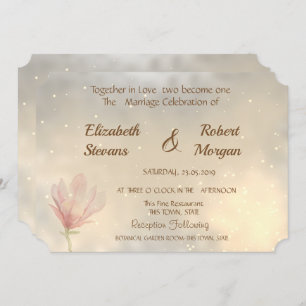 Elegant Magnolia Wedding Invitation
