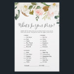 Elegant Magnolia What's In Your Purse Game Flyer<br><div class="desc">This elegant magnolia what's in your purse game is perfect for a modern classy wedding shower. The soft floral design features watercolor blush pink peonies, stunning white magnolia flowers and cotton with gold and green leaves in a luxurious arrangement. Personalize the back of the card with the name of the...</div>