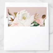 Elegant Magnolia | White and Blush Wedding Envelope Liner (In Envelope)