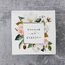 Elegant Magnolia | White and Blush Wedding Napkins