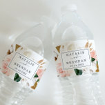 Elegant Magnolia | White and Blush Wedding Water Bottle Label<br><div class="desc">These elegant magnolia white and blush wedding water bottle labels are perfect for a modern classy wedding. The soft floral design features watercolor blush pink peonies, stunning white magnolia flowers and cotton with gold and green leaves in a luxurious arrangement. These labels add a beautiful detailed touch to your wedding...</div>