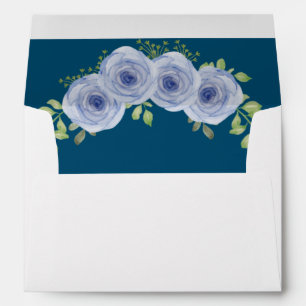 Elegant Magnolia White & Blush Wedding Envelope