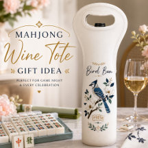 Elegant Mahjong Bird Bam Wine Gift Design