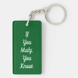 Elegant Mahjong keychain  