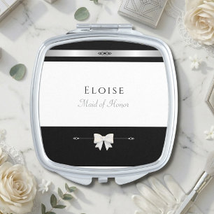 Elegant Maid of Honor Gift   Luxury Wedding Compact Mirror