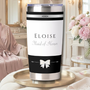 Elegant Maid of Honor Gift   Luxury Wedding Insulated Tumbler