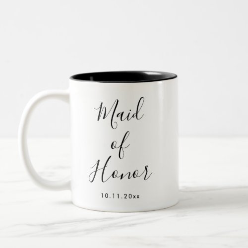 Elegant Maid of Honor Two_Tone Coffee Mug