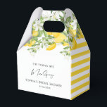 Elegant Main Squeeze Bridal Shower  Favor Box<br><div class="desc">She found her Main Squeeze! This elegant collection of Bridal Shower stationary features a watercolor lemon and white floral design. It is accented by a modern script. Modern lemons and whimsical yellow are sure to wow the bride!</div>