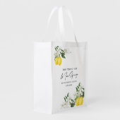 Elegant Main Squeeze Bridal Shower Favors  Grocery Bag (Back Side)