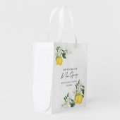 Elegant Main Squeeze Bridal Shower Favors  Grocery Bag (Front Side)