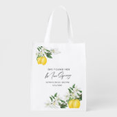 Elegant Main Squeeze Bridal Shower Favors  Grocery Bag (Back)