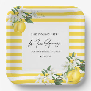 Elegant Main Squeeze Bridal Shower  Paper Plates