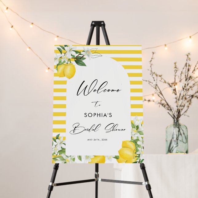 Elegant Main Squeeze Bridal Shower Welcome Sign (In Situ (Stand))