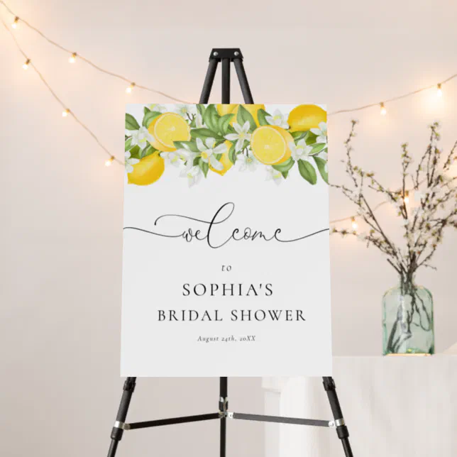 Elegant Main Squeeze Bridal Shower Welcome Sign | Zazzle