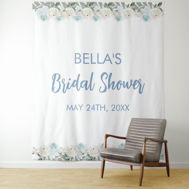 Elegant Main Squeeze Winter Bridal Shower Tapestry (In Situ)