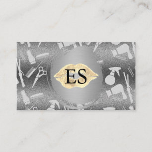 Elegant Makeup and Hairstylist Business Card
