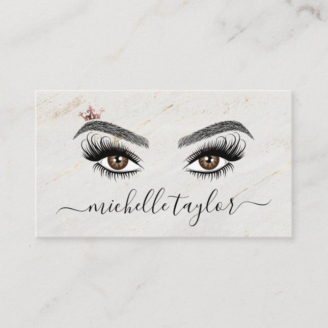 Elegant Makeup artist Beauty Lash Extension eye Business Card (Front)