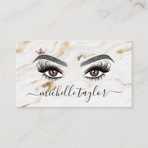 Elegant Makeup artist Beauty Lash Extension eye Business Card