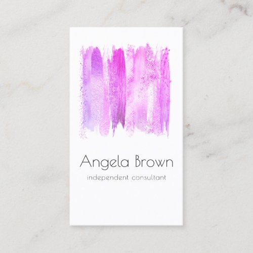 Elegant Makeup Artist Pink Business Card