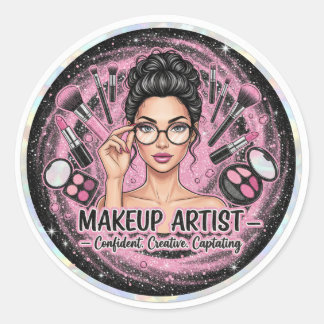 Elegant Makeup Artist Professional Sticker - Minim