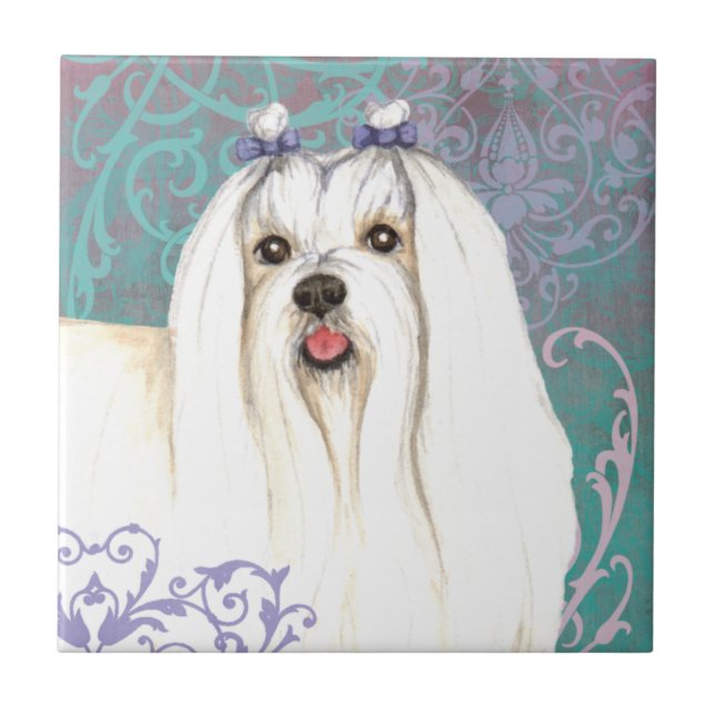 Elegant Maltese Ceramic Tile (Front)