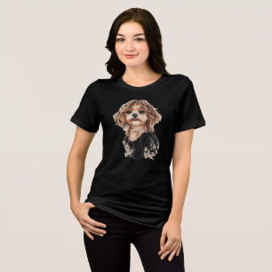 Elegant Maltipoo Watercolor Women's T-Shirt Tri-Blend Shirt