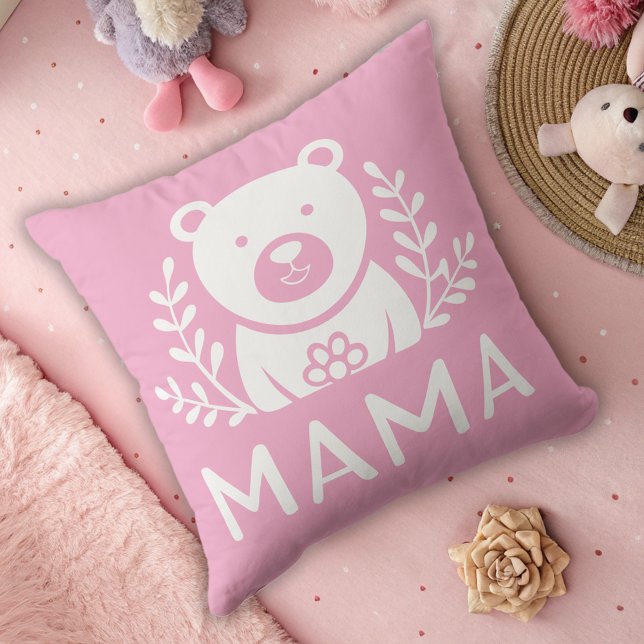 elegant mama bear personalized  throw pillow (Creator Uploaded)