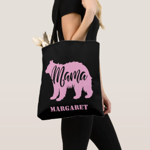 elegant mama bear personalized tote bag