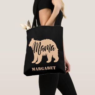 elegant mama bear personalized tote bag
