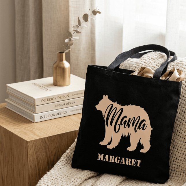 elegant mama bear personalized  tote bag (Creator Uploaded)