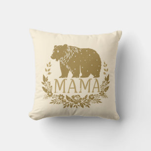 Elegant Mama Bear Throw Pillow