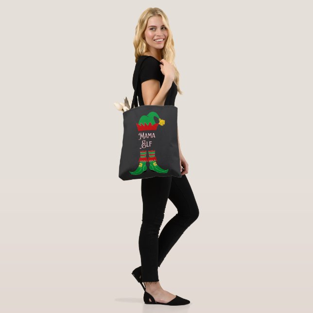  Elegant Mama Elf Christmas Tote Bag (On Model)