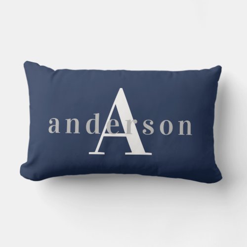 Elegant Mame and Monogram Nursery Lumbar Pillow