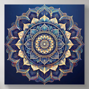 Elegant Mandala Art with Intricate Patterns Acrylic Photo Tile