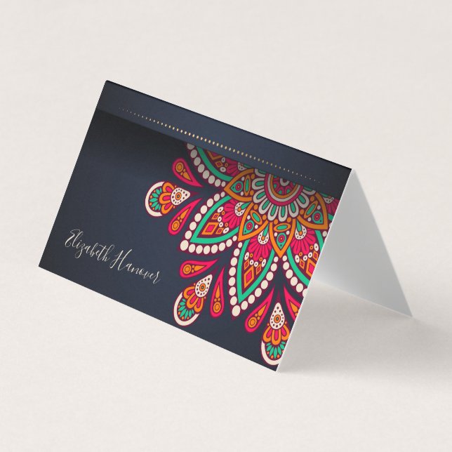 Elegant Mandala  Business Card (Front)