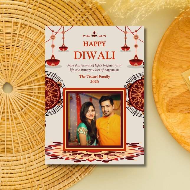 Elegant mandala Diwali Festival of Lights Holiday Card (Creator Uploaded)