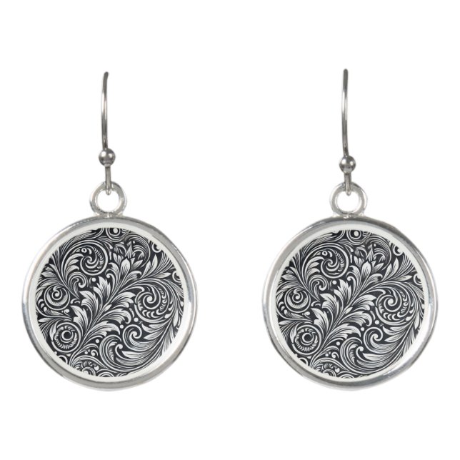 Elegant Mandala Drop Earring Design Earrings (Front)
