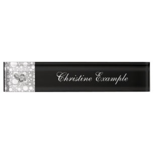 Elegant mandala elephant desk name plate