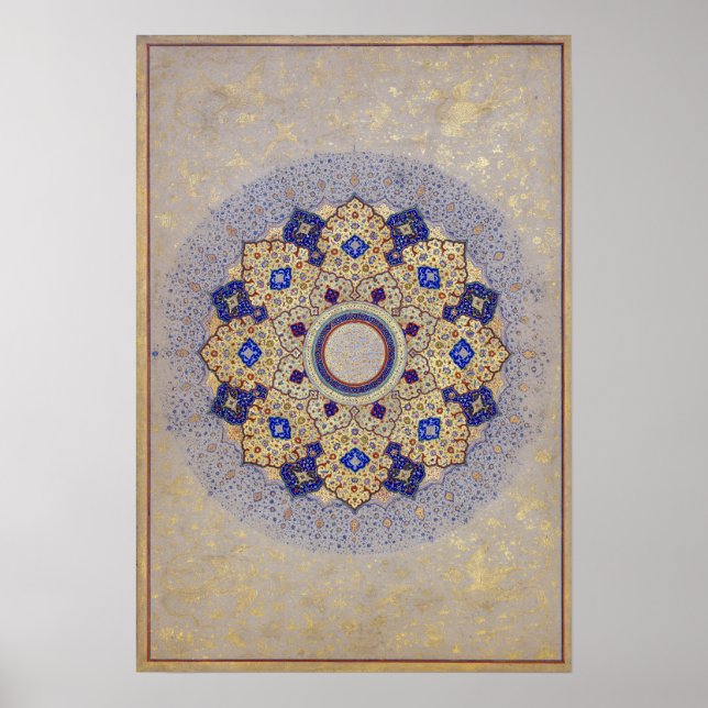Elegant Mandala Flower Design Poster (Front)