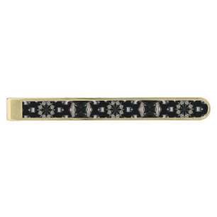 Elegant Mandala Gold Finish Tie Bar