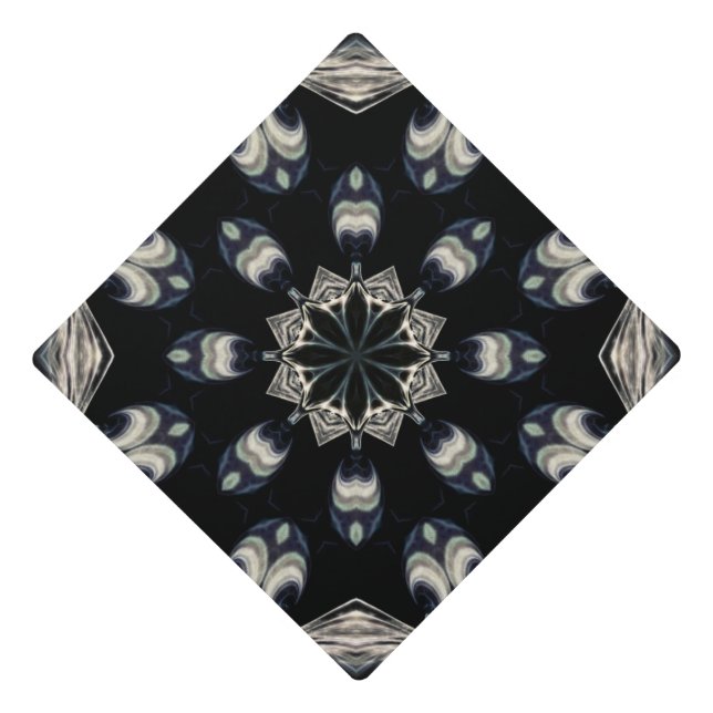 Elegant Mandala Graduation Cap Topper (Front)