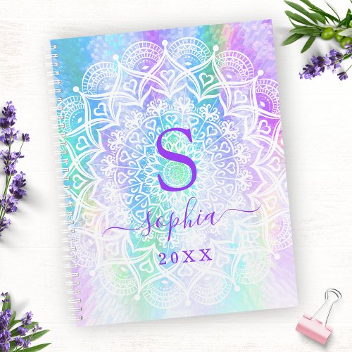 Elegant Mandala Holographic Iridescent 2022 2023 Planner