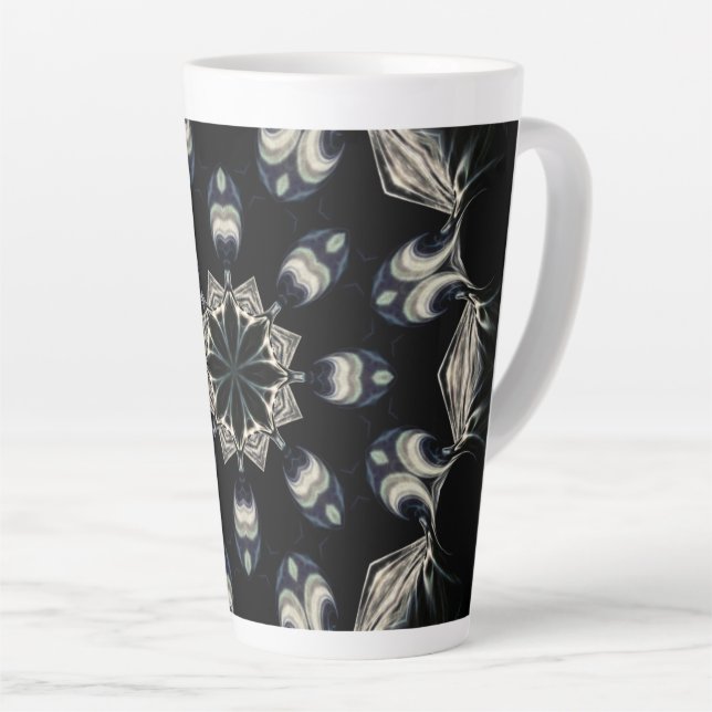 Elegant Mandala Latte Mug (Right Angle)
