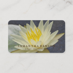 Elegant Mandala Lotus Flower Logo Yoga Instructor Business Card