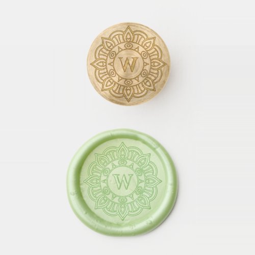 Elegant Mandala Monogrammed Wax Seal Stamp