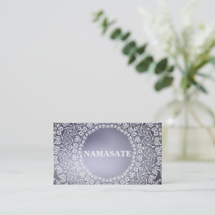 Elegant Mandala Namaste Yoga Logo Art Business Card