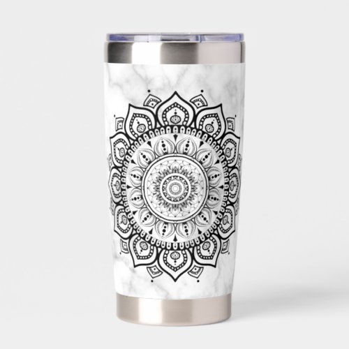 Elegant Mandala On Marble  Insulated Tumbler